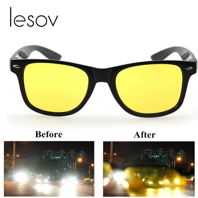 Lesov Yellow Lens Night Vision Driving Glasses Polarized Sunglasses