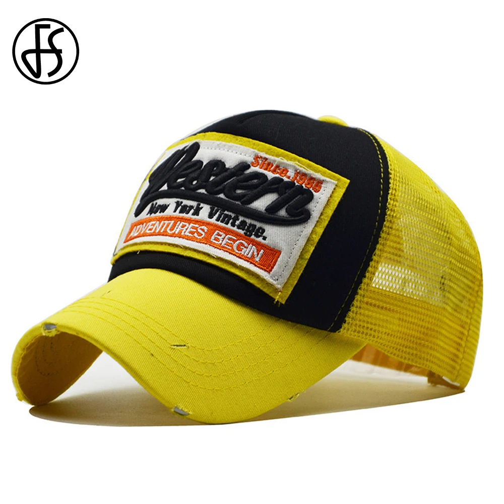 FS 2024 Green Yellow Mesh Trucker Hats For Men Summer Women Baseball Cap  Breathable Outdoor Sports Golf Caps Casquette Homme - AliExpress