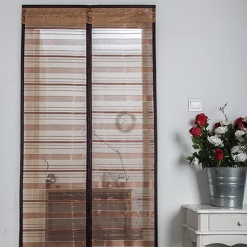 

Stripe Anti-Mosquito Screen Magnetic Net On the Door Automatic Closed Tulle Summer Kitchen Mesh Curtain Window mosquitera puerta