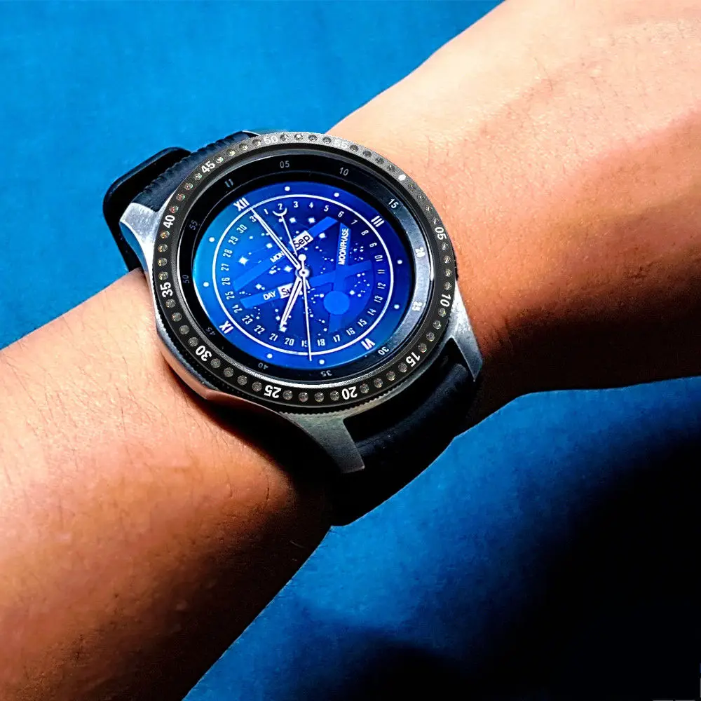 Кольцо из нержавеющей стали Бриллиантовая оправа для samsung Galaxy Watch 46 мм/42 мм/gear S3 клеющаяся крышка защита от царапин аксессуары