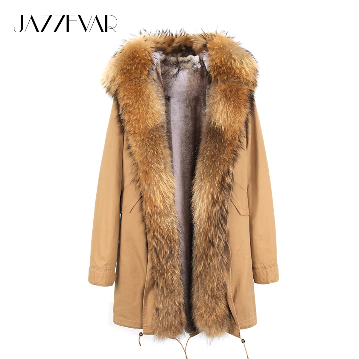 

2019 New Arrival Fur Parka Brand Long Women Winter Coat Real Raccoon Fur Jacket Luxury Large Detachable Collar Hooded Jackets