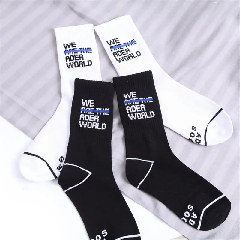 

Men cotton socks harajuku hip hop socks board funny socks 2019 new fashion female casual letters print socks Unisex meias sox