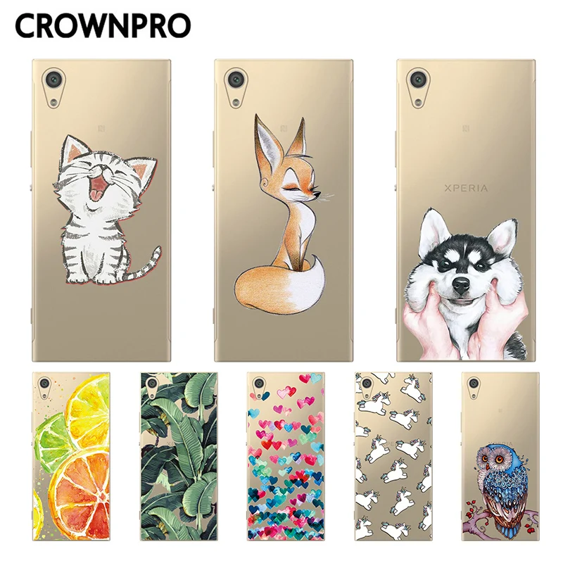 

CROWNPRO Soft Silicone TPU FOR Sony Xperia XA F3111 Case Cute Transparent Cover Back FOR Sony XA Dual F3112 Phone Protector 5.0