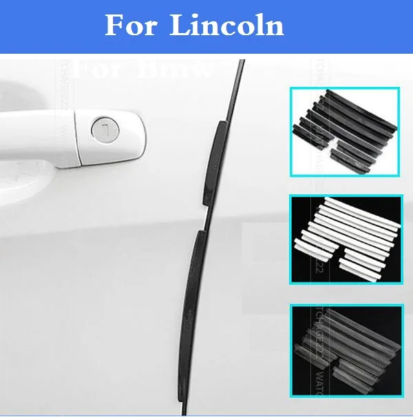 Set Car Door Edge Guards Trim Molding Scratch Protector Strip For
