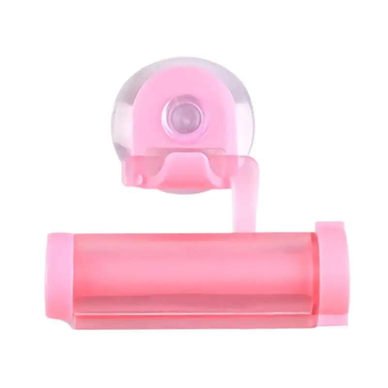 Роллинг соковыжималка зубная паста диспенсер трубка присоска держатель стоматологический крем аксессуары для ванной комнаты ручной шприц пистолет дозатор гаджеты - Цвет: Розовый