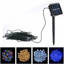 50/100/300 светодиодный открытый солнечные лампы светодиодный гирлянды светодиодные огни Фея праздник для рождественской вечеринки гирлянды солнечные Мощность сад Водонепроницаемый огни
