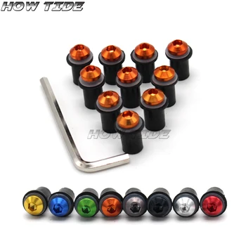

10Ps Motorcycle 5mm Windscreen Windshield Bolts Screw Nut Fastener Kit For DUCATI multistrada 1200 1098 848 999 749 scrambler