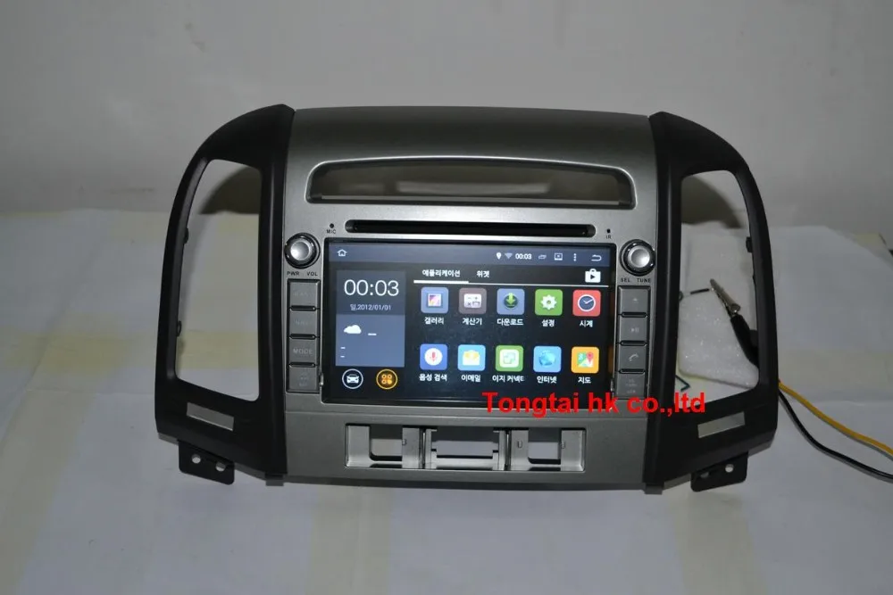 Top 7" Android 7.1 for hyundai SANTA FE 2006 2012 car DVD radio player  3 hole,gps navigation,3G,BT,Wifi,2GB Russian,english 28