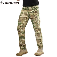 S. ARCHON летние съемные Тактические Военные Брюки Мужские дышащие Мульти Карманы облегченные брюки быстросохнущие армейские брюки карго