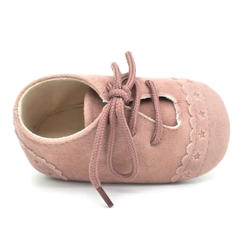 Детская обувь высокого качества с мягкой подошвой, Нескользящие, для новорожденных, для малышей, с Т-образным ремешком, для первых шагов, для маленьких девочек и мальчиков, на шнуровке, повседневные кроссовки