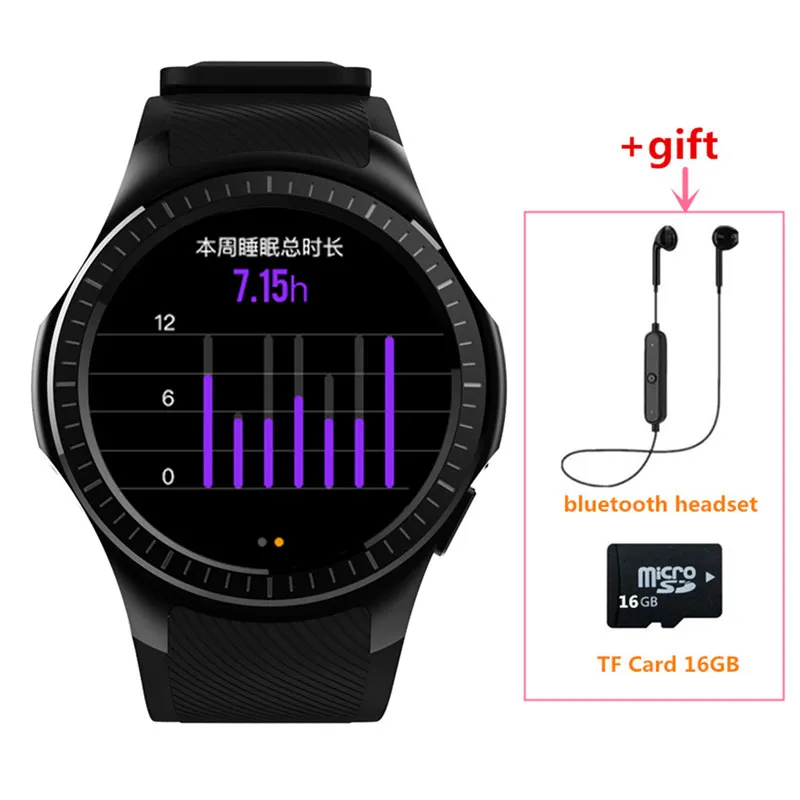 

2017 Bluetooth MP3 Smart Watch heart rate SmartWatch Phone support TF Card Fitness wristwatch For apple x samsung gear S2 huawei