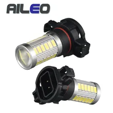 2 шт. 5202 H16 PSX24W 6000K белый 3000K 5630 33SMD светодиодный лампы для автомобилей авто светодиодный туман светильник или вождения, бега, светильник s Светодиодные лампы 12V