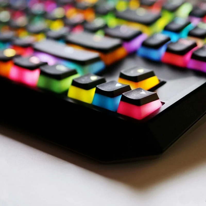 Механическая клавиатура с подсветкой, полупрозрачный колпачок, толстый PBT OEM профиль, 104 ключ, Двойная кожа, игровая клавиатура, клавиатура для MX переключателей