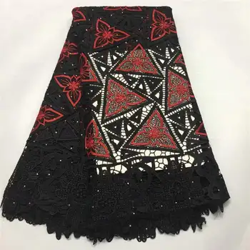 

Latest High Quality Embroidery French Mesh Guipure Fabric 5 Yards African Tulle Fabric For Women Party Dress! ZQMF7186
