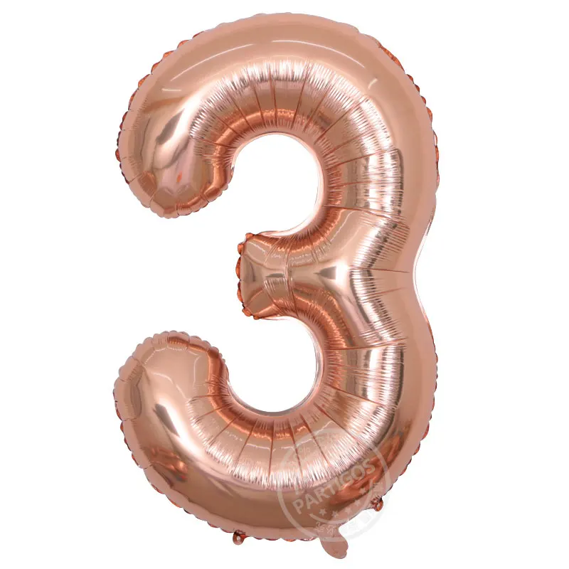 1 шт., 40 дюймов, розовые, синие, розовые, золотые, с цифрами, фольга, гелиевые шары, для свадьбы, для дня рождения, дня рождения, украшения, шары - Цвет: 3