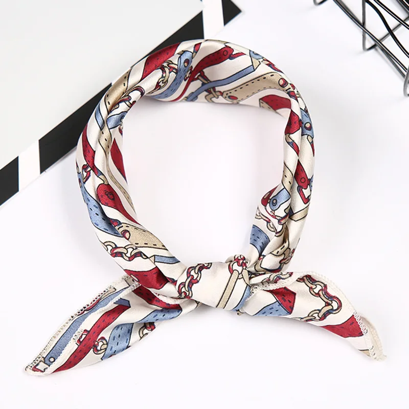 4 Горячая Распродажа маленький квадратный атласный шарф Африканский шелковый шарф Foulard Femme элегантный женский платок аксессуары для бандан - Цвет: 4