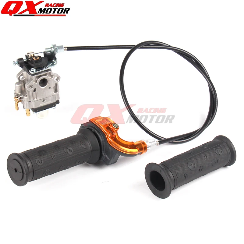 

Two stroke engine Throttle Settle Grip Cable Carburetor Kit For 47cc 49cc Mini Pocket dirt bike racing ATV Quad carb MiniMotor