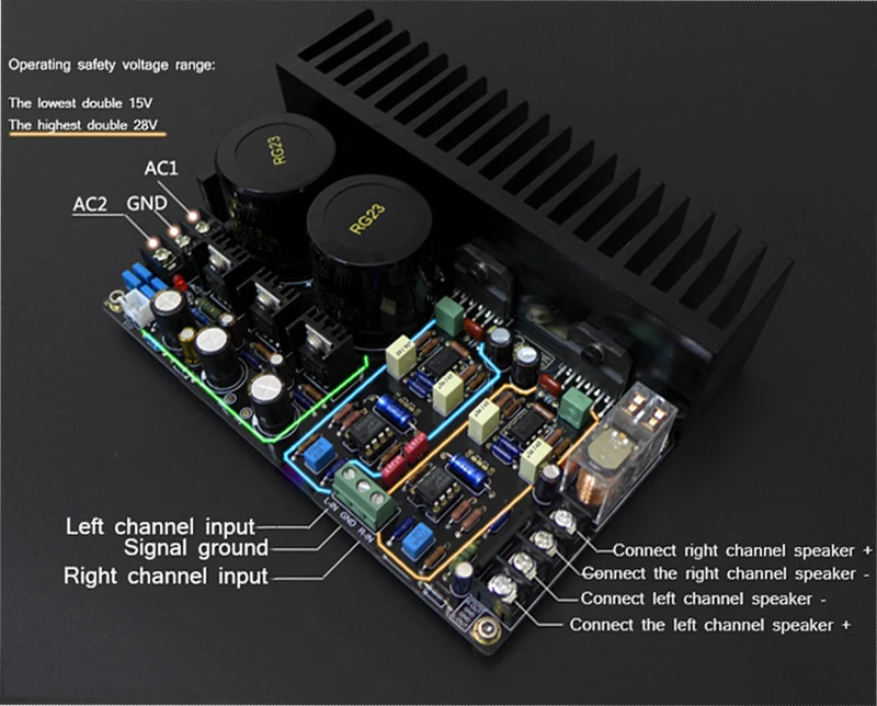 LM3886 JRC5534DD OP07 максимальный выход стерео усилитель высокой мощности доска 68 Вт+ 68 Вт HIFI аудио усилитель независимый усилитель ОП усилитель