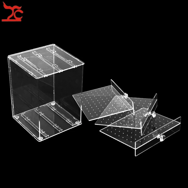 3 Drawer Transparent Crystal Jewelry Organizer Holder Shelf Acrylic Earring Necklace Hanger Storage Showcase Display Stand Box