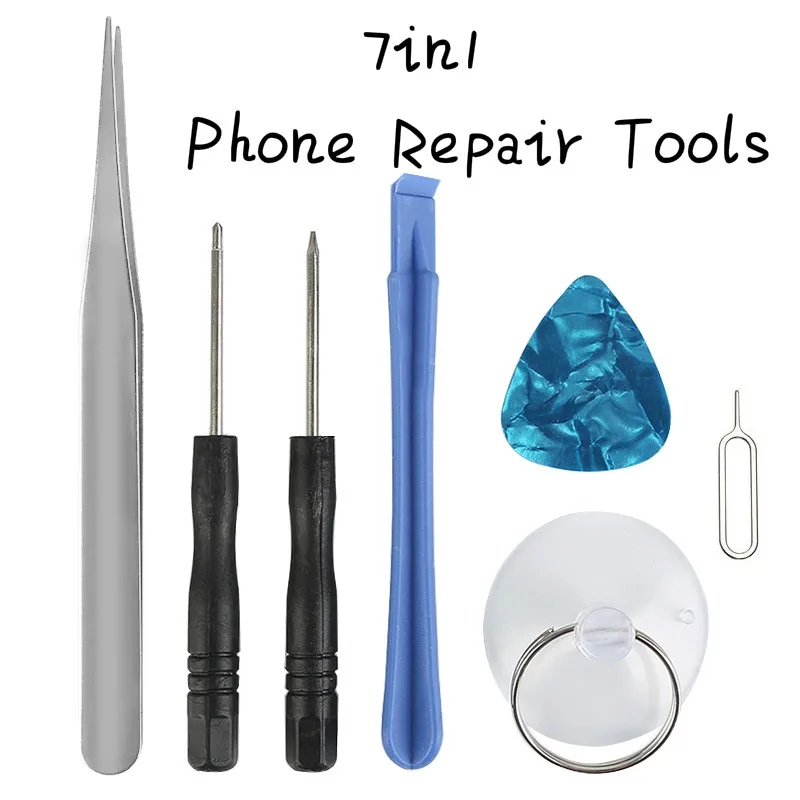

Professional Cell Phones Opening Pry Repair Protable Tool Kits Smartphone Screwdrivers Tool Set for IPhone Smart Phone 7 In 1