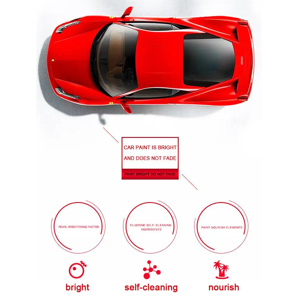Красный автомобиль воск обслуживание автомобиль обеззараживание остекление защитный воск краска уход Нано покрытие микро царапины ремонт автомобиля воск