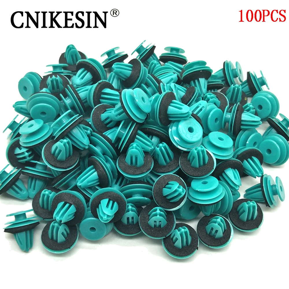 CNIKESIN 100Pcs D 18 Blue Auto fastener Vehicle Car Bumper Clips Retainer Fastener Rivet Door Panel