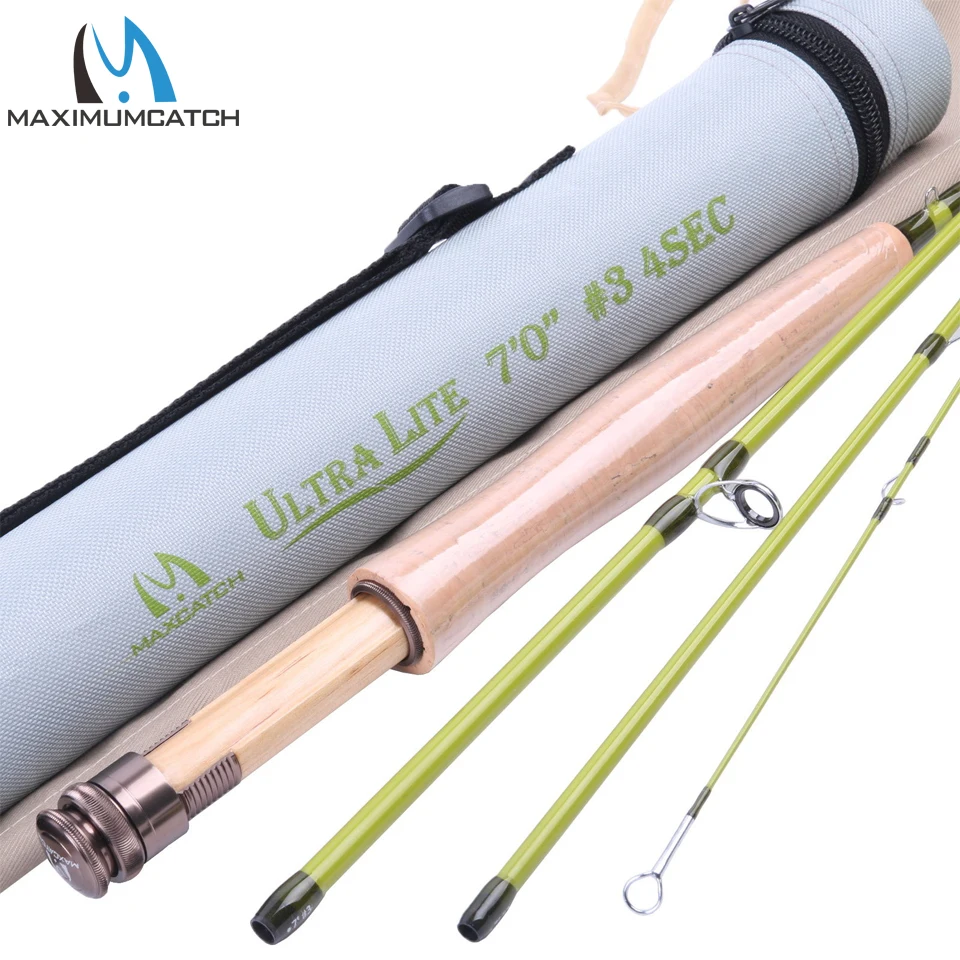3WT Fly Rod 7FT 4Pieces Medium fast Fly Fishing Rod For Small Stream/Troutin Fishing Rods from