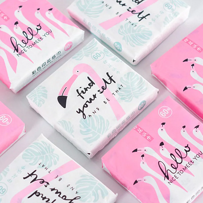 

60Pcs Flamingo Party Paper Napkin 100% Virgin Wood Tissue for Wedding Table Decoration Hawaiian Birthday Party Decor Supplies