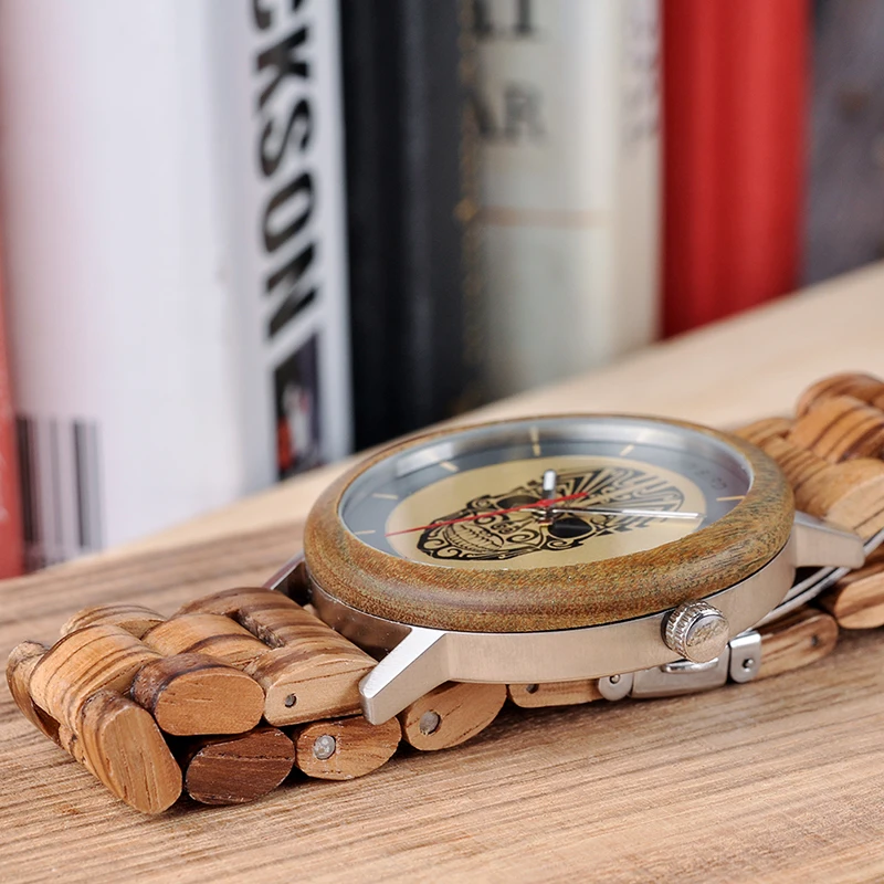 BOBO BIRD V-Q12 Unique Detail Wood Watches Men Quartz Clock Quality Chinese Products Drop ship relogio masculino