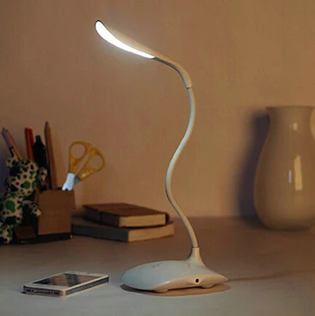 

LED Desk Lamp Touch Switch Flexible LED Reading Lamp 3-level adjusted brightness Rechargeable LED Light.
