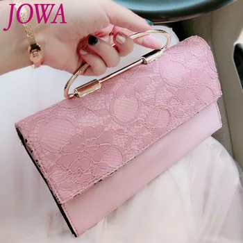 

New Design 2019 Women's Fashion Handbag Lace Cover Evening Bags Wedding Party Clutches Night Purse Office Lady Shoulder Packages