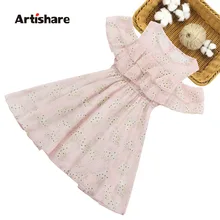 Платье для девочек вечерние летние платья с открытыми плечами для девочек детское летнее платье с цветочным рисунком подростковая одежда для девочек 6, 8, 10, 12, 14 лет