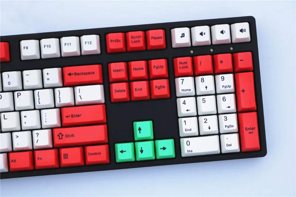 Красочные механические клавиатуры keycap OEM профиль PBT краситель-сублимированный 87/108 ключ красный/белый MX Переключатель ANSI раскладка только брелки