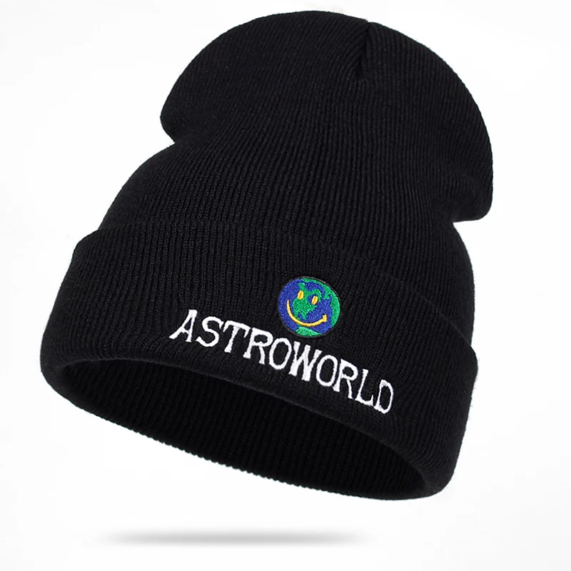 Новинка 2020 облегающая шапка Travi $ со Скоттом трикотажная ASTROWORLD с вышивкой теплые