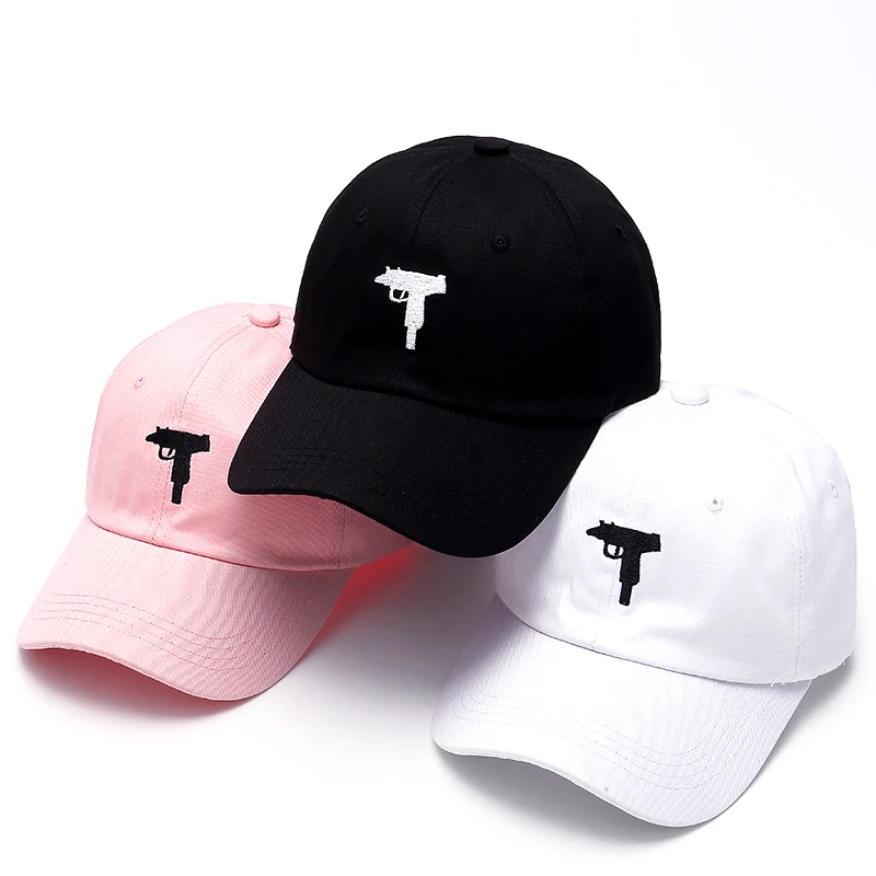 

fashion Gun Baseball Cap US Fashion 2019 Snapback Hip hop Cap Men HEYBIG Curve visor 6 panel dad Hat casquette de marque