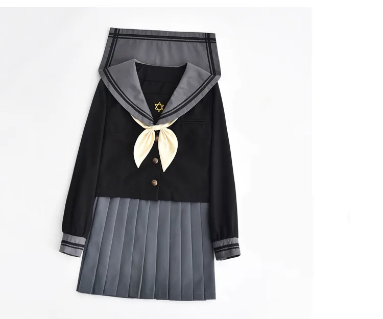 Новая японская школьная форма, 2 предмета, топ и юбка, школьная одежда для девочек, Студенческая плиссированная юбка, школьная форма в
