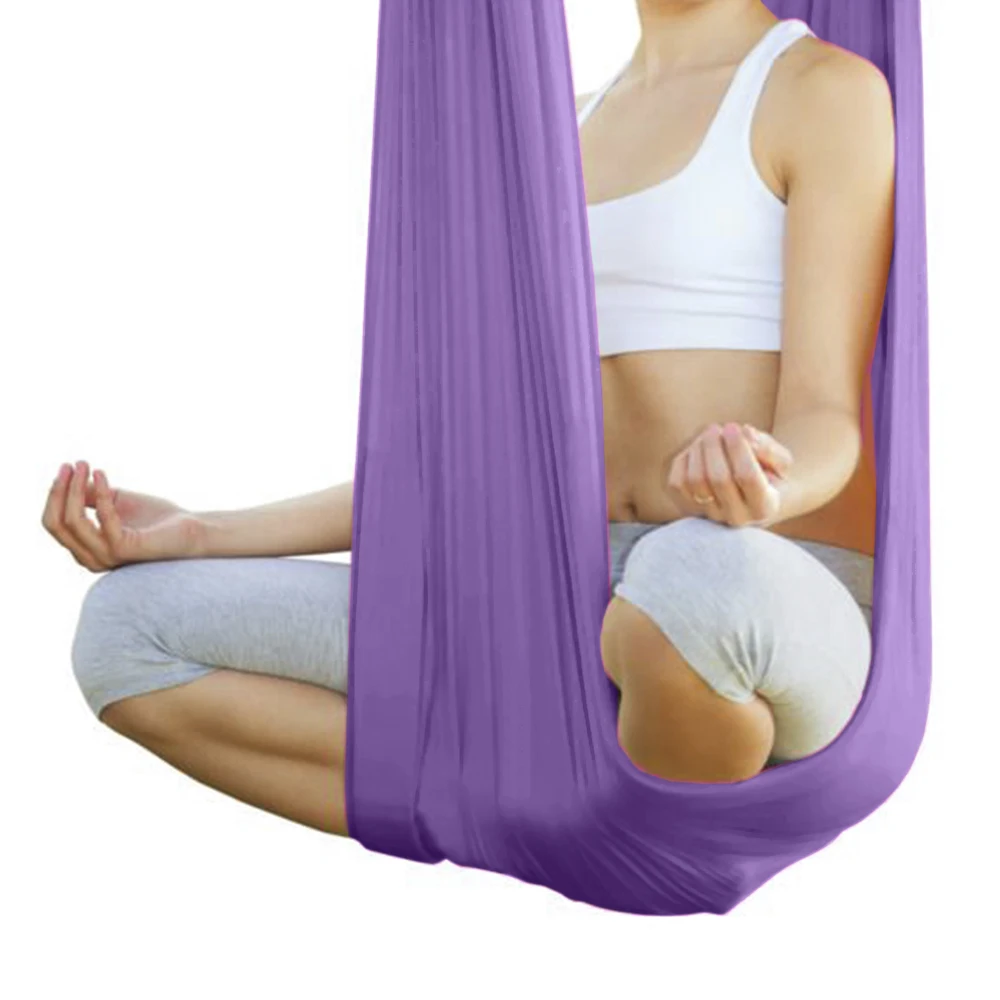 

5m Elastic Anti-gravity Aerial Yoga Hammock Swing Belt Polyester Stretch Strap Air Yoga Traction Device Body Building Equipment