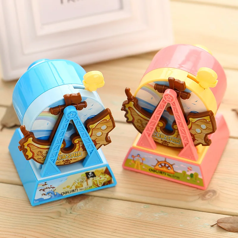 

deli 0735 PIRATE SHIP pencil machine pencil sharpener pencil sharpener pen plane student supplies