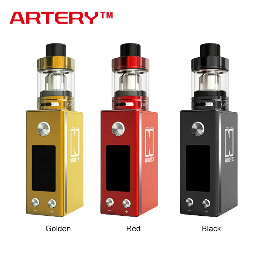100% 2ml Original Artery Nugget X 50W with AT22 TC Starter Kit 2000mAh with 2ml AT22 sub-ohm tank & new AL1-B coils Nugget X Kit 100% 2ml Original Artery Nugget X 50W with AT22 TC Starter Kit 2000mAh with 2ml AT22 sub-ohm tank & new AL1-B coils Nugget X Kit