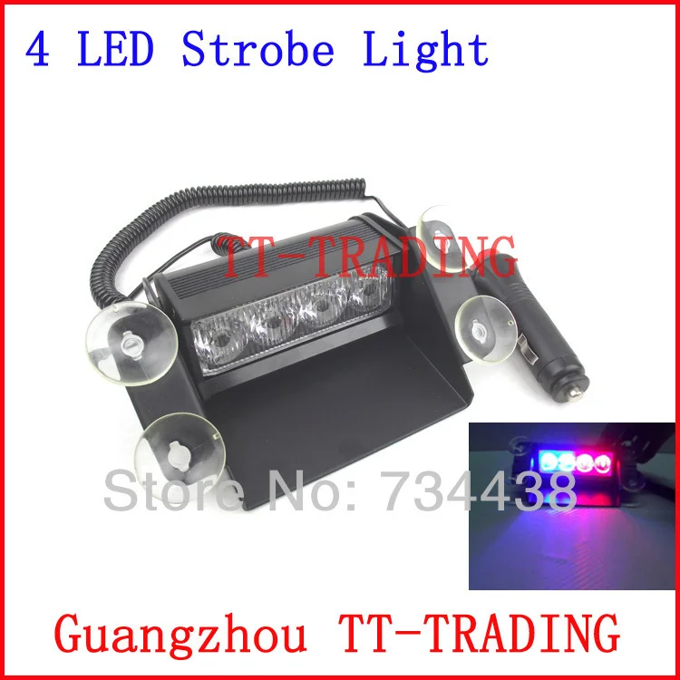 4 led véhicule lumière stroboscopique Police stroboscope lumières
