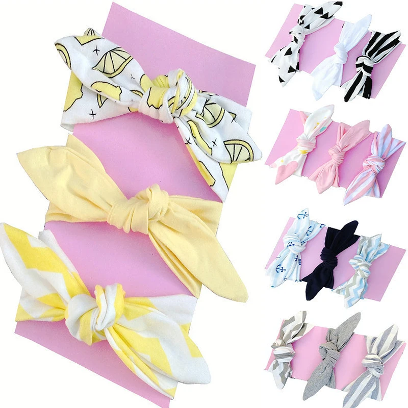 3pcs Kid Baby Mädchen Bowknot Stirnband Kleinkind Kind Haarband Headwear Zubehör
