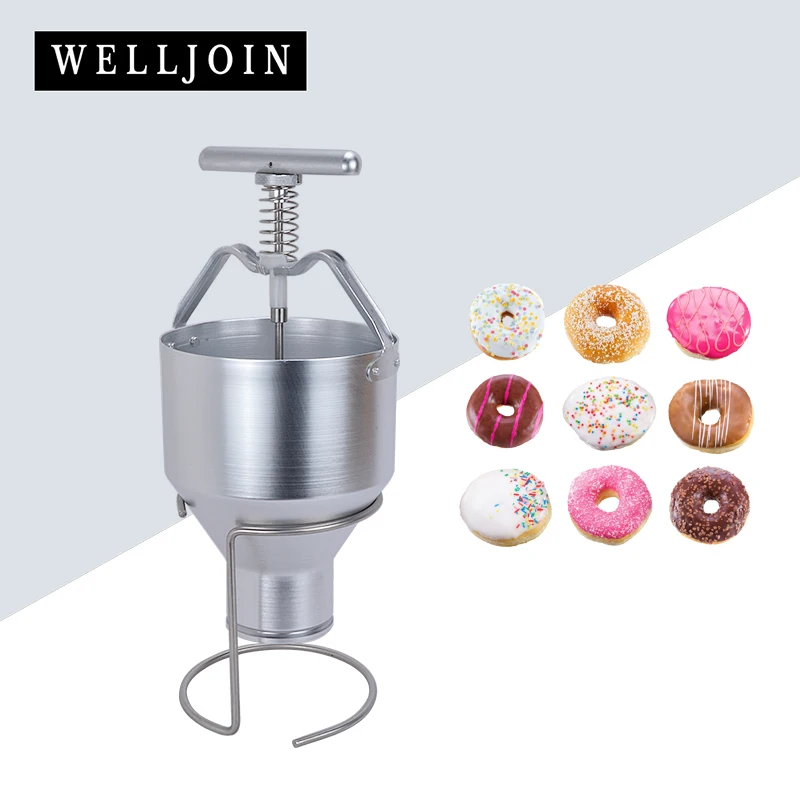 

Manual Donut Depositor Medu Vada Dropper Plunger Dough Batter Dispenser Hopper