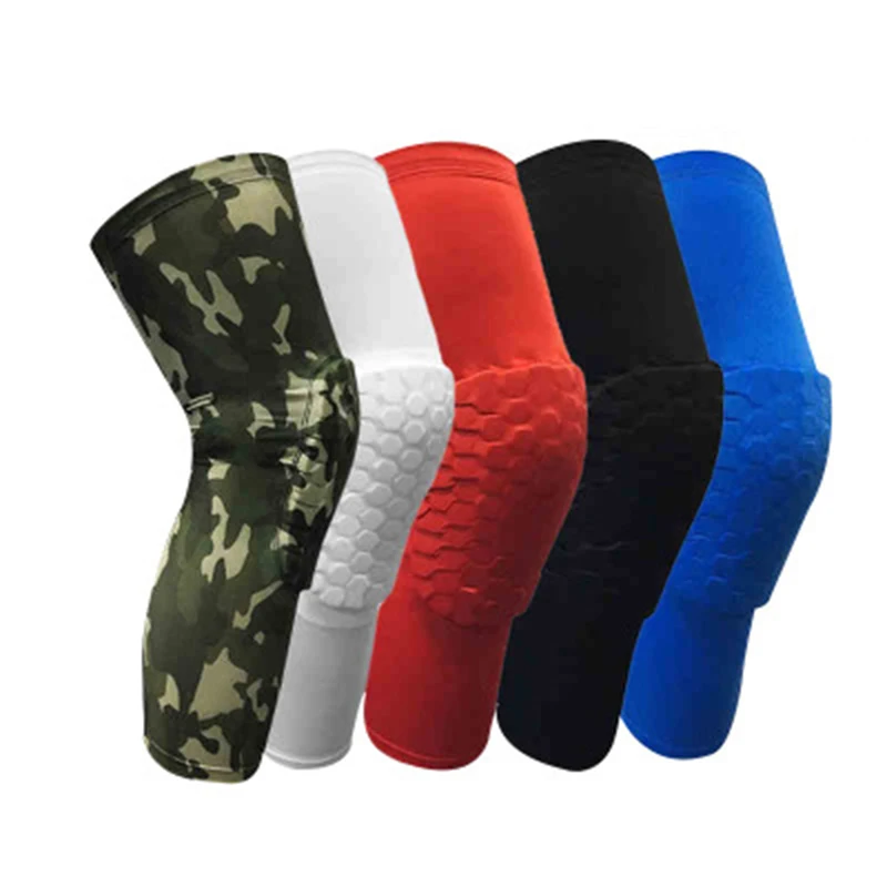 

1PCS Honeycomb Basketball Knee Pads Leg Sleeves Cellular Football Volleyball Soccer Kneepad Calf Support Ski Cycling Leg Warmer