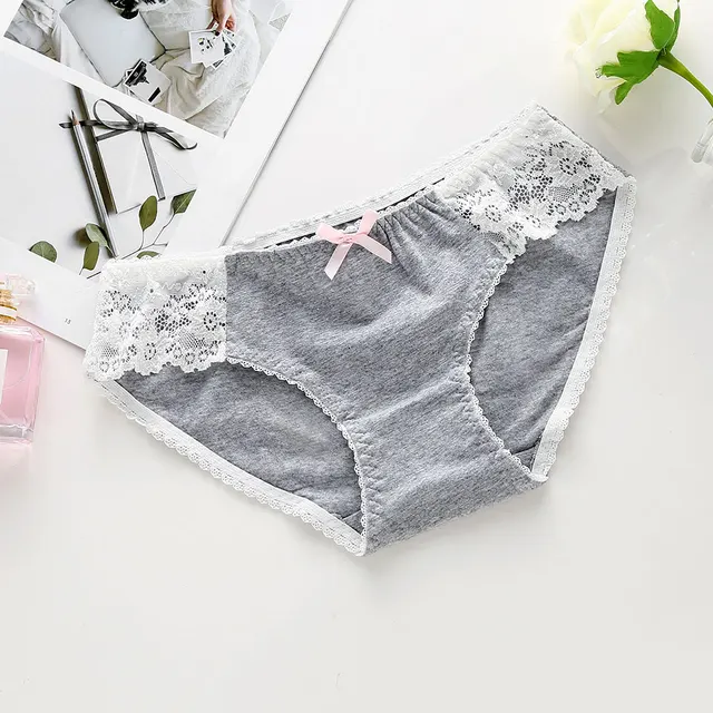 Buy Girl cute panties cotton briefs solid colour bow