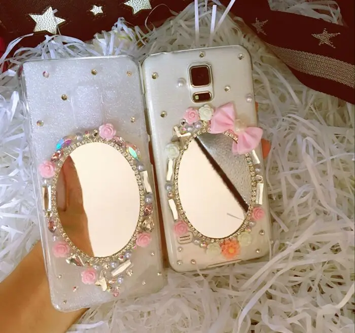 lady-Diamond-Flowers-Mirror-Phone-Cover-Case-For-Huawei-Y9-Y7-Pro-2019-Y5-Y6-Y7