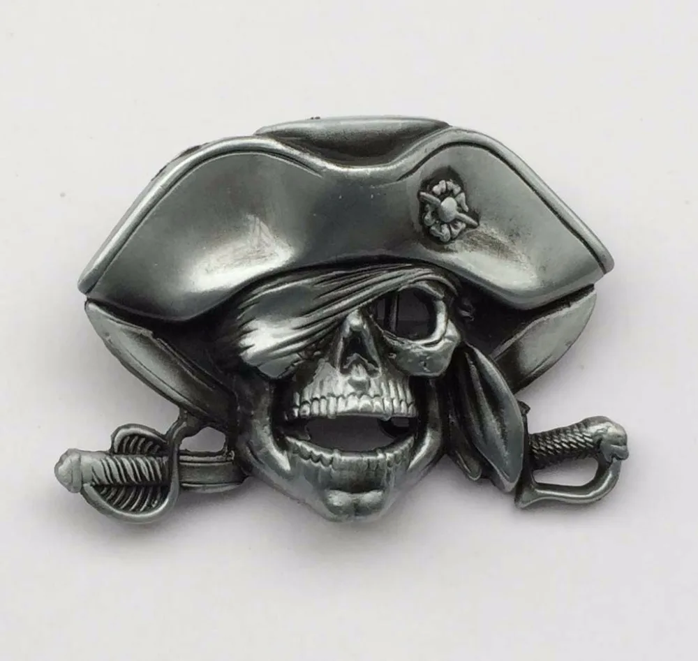

Cross Pirates knife Skull Belt Buckle for men Jeans Suitable for 4cm wideth belt with continous stock