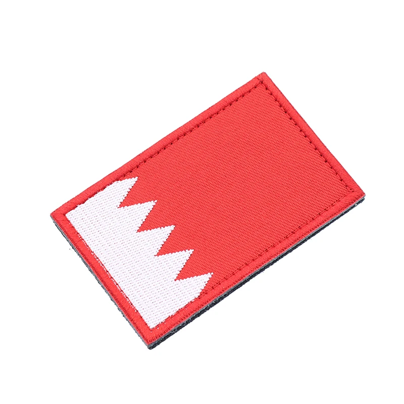 

Bahrain Flag Embroidery Patch With Embroidered Military Tactical Fabric Armband Sticker Stitching Tactical Hat And Hook Decal