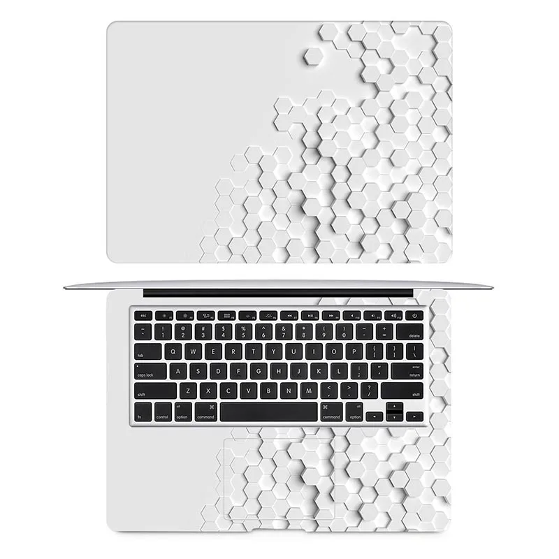 Белые 3D бриллианты ноутбук полное покрытие кожи для Apple Macbook Наклейка Pro Air retina 1" 12" 1" 15 дюймов Mac Book Защитная Наклейка - Цвет: AC side