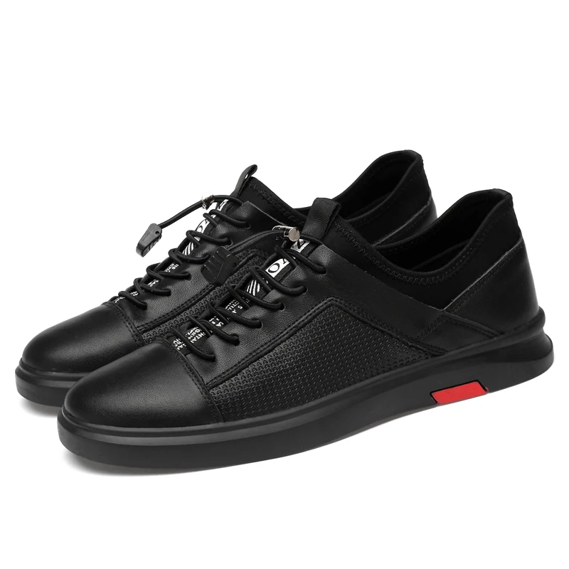 

Hollow Out Leather Men Shoes Breathable Men Casual Shoes Outdoor Fashion Men Flats Chunky Sneakers Anti Slippery Flats ShoesC4