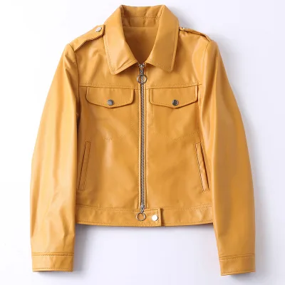 

2019 New Fashion Genuine Sheep Leather Jacket H15